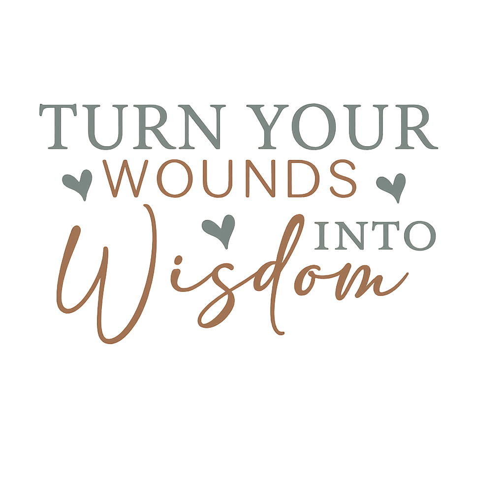 Turn your Wounds into Wisdom DTF ready to press iron on transfer for clothing t-shirts and hoodies