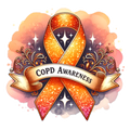 C.O.P.D Awareness DTF ready to press iron on transfer for clothing t-shirts and hoodies