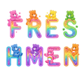 Carebear Freshmen DTF ready to press iron on transfer for clothing t-shirts and hoodies