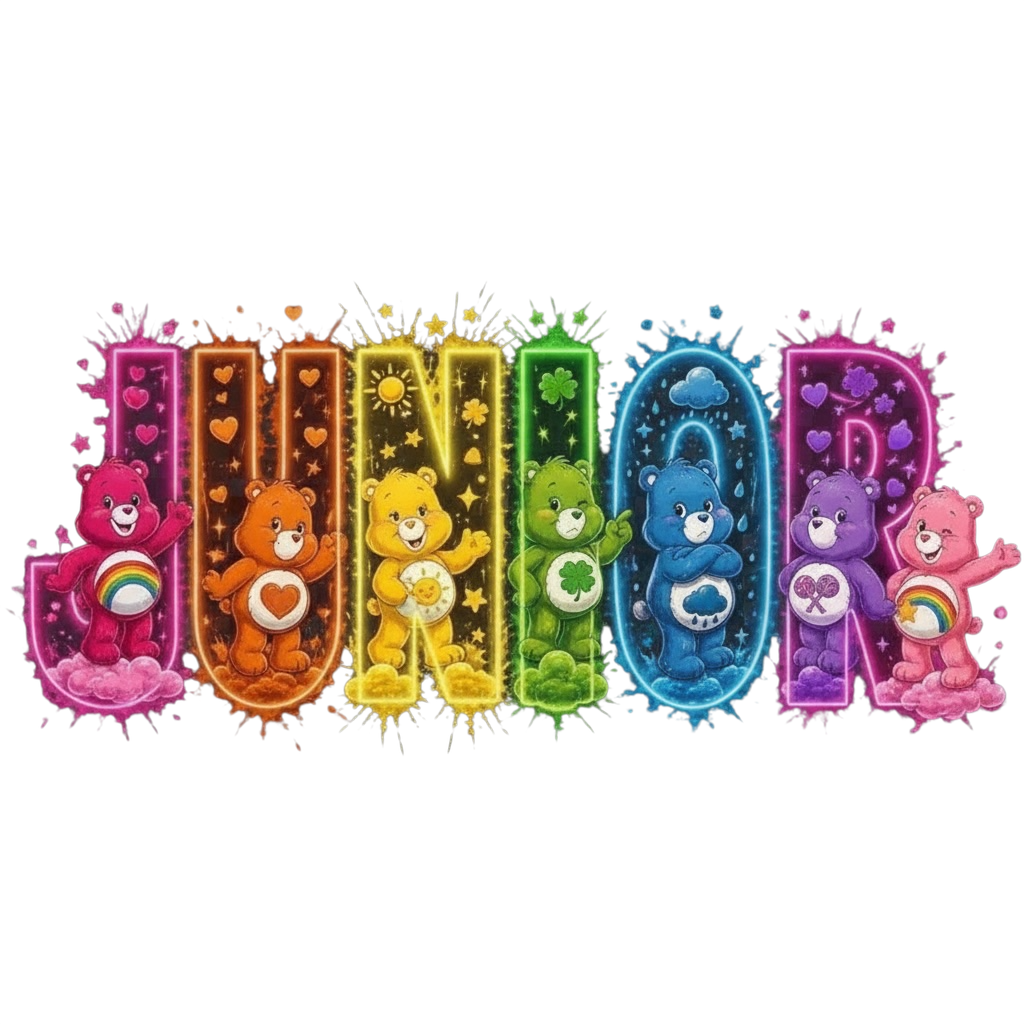 Carebears Freshmen, Junior, Sophomore, Senior DTF ready to press iron on transfer for clothing t-shirts and hoodies