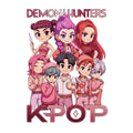 Kpop Demon Hunters DTF ready to press iron on transfer for clothing t-shirts and hoodies