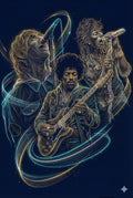 Musical Legends Jimi Hendrix DTF ready to press iron on transfer for clothing t-shirts and hoodies