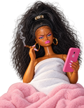 Smoking Doll DTF ready to press iron on transfer for clothing t-shirts and hoodies