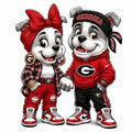Go Dawgs University of Georgia Bulldogs UGA DTF Ready to press iron on transfer for clothing t-shirts and hoodies