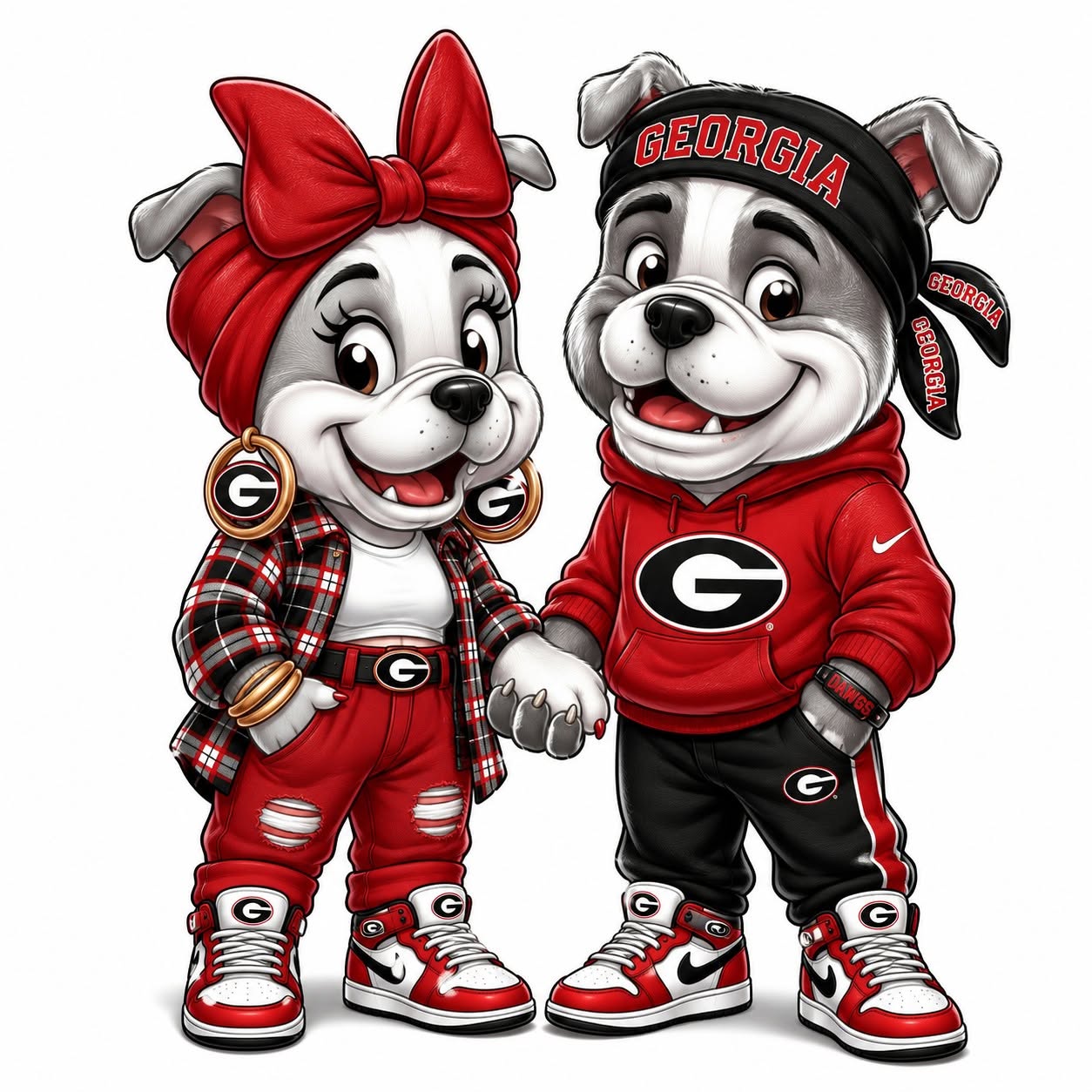 Go Dawgs University of Georgia Bulldogs UGA DTF Ready to press iron on transfer for clothing t-shirts and hoodies